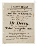 Playbill for the Theatre Royal by Unknown