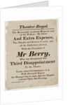 Playbill for the Theatre Royal by Unknown