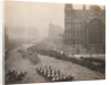 Procession of King Edward VII past Westminster Cathedral to his first State Opening of Parliament by S J Beckett