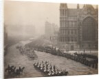 Procession of King Edward VII past Westminster Cathedral to his first State Opening of Parliament by S J Beckett