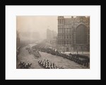 Procession of King Edward VII past Westminster Cathedral to his first State Opening of Parliament by S J Beckett