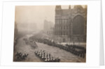 Procession of King Edward VII past Westminster Cathedral to his first State Opening of Parliament by S J Beckett