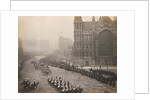 Procession of King Edward VII past Westminster Cathedral to his first State Opening of Parliament by S J Beckett