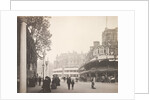 Street scene with coronation stands and street decorations in Westminster erected for the Coronation of King Edward VII by Benjamin Stone