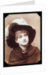 Maude Branscombe wearing a feather-plumed hat by Elliott & Fry