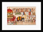 Scroll painting depicting Krishnaraja Wadiyar and Raja of Mysore leading a religious procession in honour of the god Shiva by Anonymous
