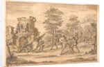 Prince Arthur slays the Giant Orgoglio and releases the Redcross knight by William Kent