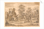 Prince Arthur slays the Giant Orgoglio and releases the Redcross knight by William Kent