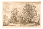 The Redcross knight and Duessa retire under two enchanted trees by William Kent
