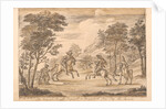 The Redcross knight engageth and vanquisheth Sans-Foy the Sarazin by William Kent