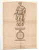 Design of a statue of George II in Roman armour by William Kent