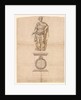 Design of a statue of George II in Roman armour by William Kent
