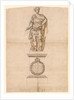 Design of a statue of George II in Roman armour by William Kent
