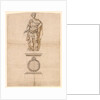 Design of a statue of George II in Roman armour by William Kent