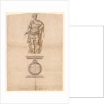 Design of a statue of George II in Roman armour by William Kent
