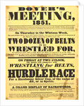 Poster of Dover's meeting advertising details of its festival by Anonymous