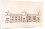 Elevation of the river front in the scheme to rebuild the Houses of Parliament by William Kent