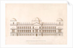 Elevation of the river front in the scheme to rebuild the Houses of Parliament by William Kent
