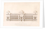 Elevation of the river front in the scheme to rebuild the Houses of Parliament by William Kent