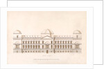 Elevation of the river front in the scheme to rebuild the Houses of Parliament by William Kent