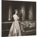 The Queen Mother posing in Buckingham Palace by Cecil Beaton