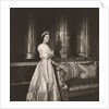 The Queen Mother posing in Buckingham Palace by Cecil Beaton