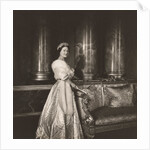 The Queen Mother posing in Buckingham Palace by Cecil Beaton