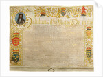 Letters patent in the name of William III and Mary II by Anonymous
