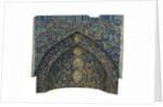 Section of a mihrab with floral ornament and Arabic inscriptions in relief by Unknown