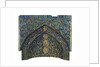 Section of a mihrab with floral ornament and Arabic inscriptions in relief by Unknown