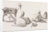 Goat herd and two men by Johan Jakob Biedermann