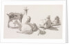 Goat herd and two men by Johan Jakob Biedermann
