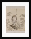 Lohan on the back of a dragon holding a pair of gourd vases by Unknown