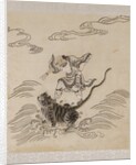 Lohan riding on the back of a tiger by Anonymous