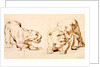 Two studies of a crouching lioness by Peter Paul Rubens