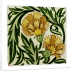 Carnation flowers tile by William De Morgan