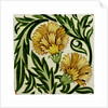 Carnation flowers tile by William De Morgan