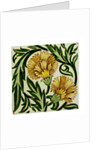 Carnation flowers tile by William De Morgan