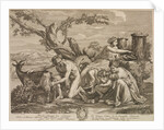 Jupiter nourished by the Corybantes by Guillaume Château; Nicolas Poussin