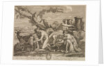 Jupiter nourished by the Corybantes by Guillaume Château; Nicolas Poussin