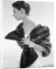 Evening dress with fur stole by John French