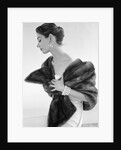 Evening dress with fur stole by John French