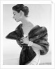 Evening dress with fur stole by John French