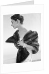 Evening dress with fur stole by John French