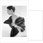 Evening dress with fur stole by John French