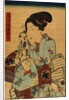 Singing girl after a bath, detail by Utagawa Kunisada I
