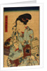 Singing girl after a bath, detail by Utagawa Kunisada I