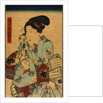 Singing girl after a bath, detail by Utagawa Kunisada I