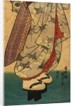Singing girl after a bath, detail by Utagawa Kunisada I