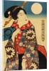 A woman looking at the moon, detail by Utagawa Kunisada I